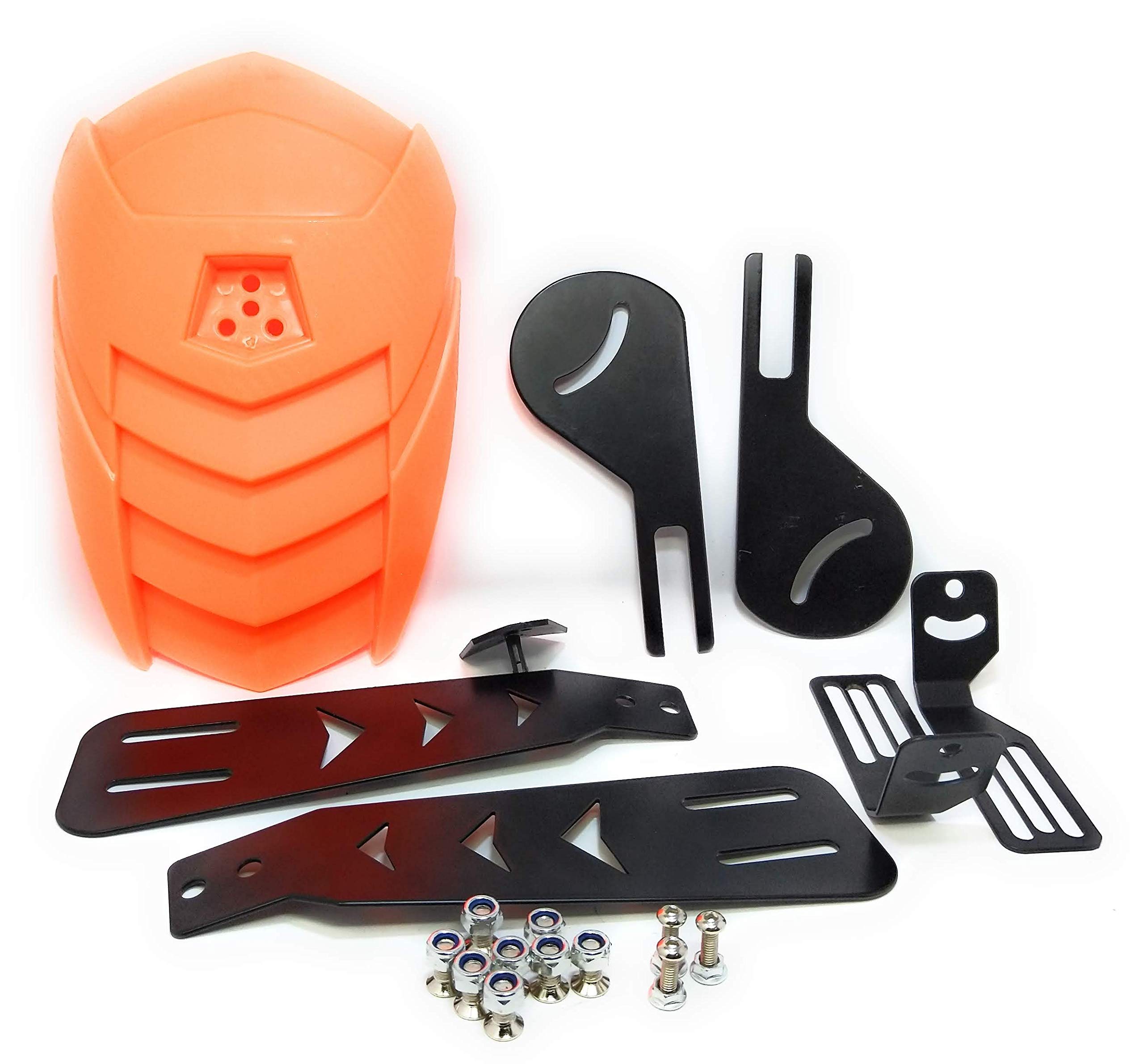 TRP TRADERSOrange Fiber Motorcycle TYRE Hugger, Mudguard Fender Cover Rear Wheel Splash Guard