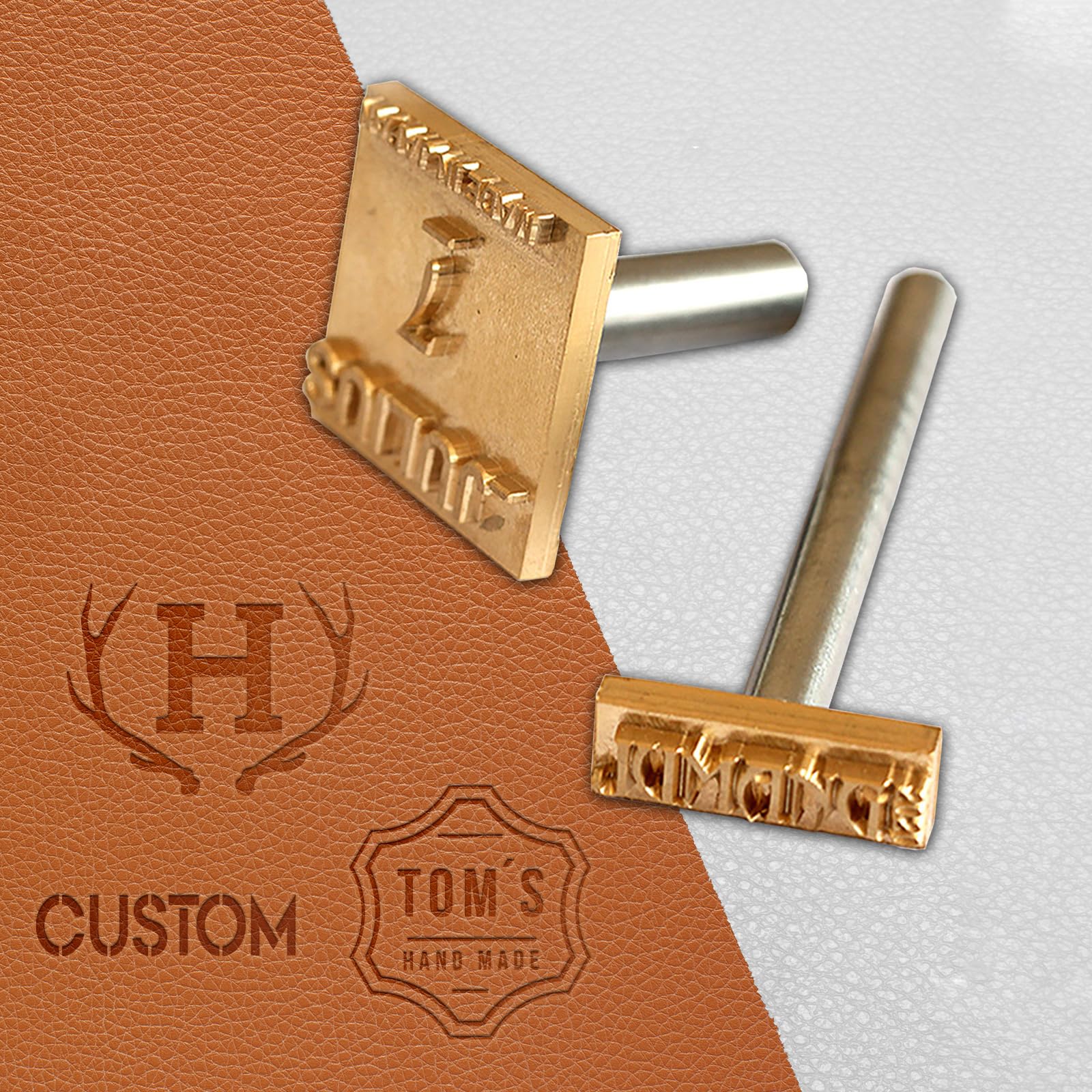 Sello de cuero personalizado ORYG, sello artesanal de cuero personalizado, relieve de marca personalizable, regalo ideal para artesanos.