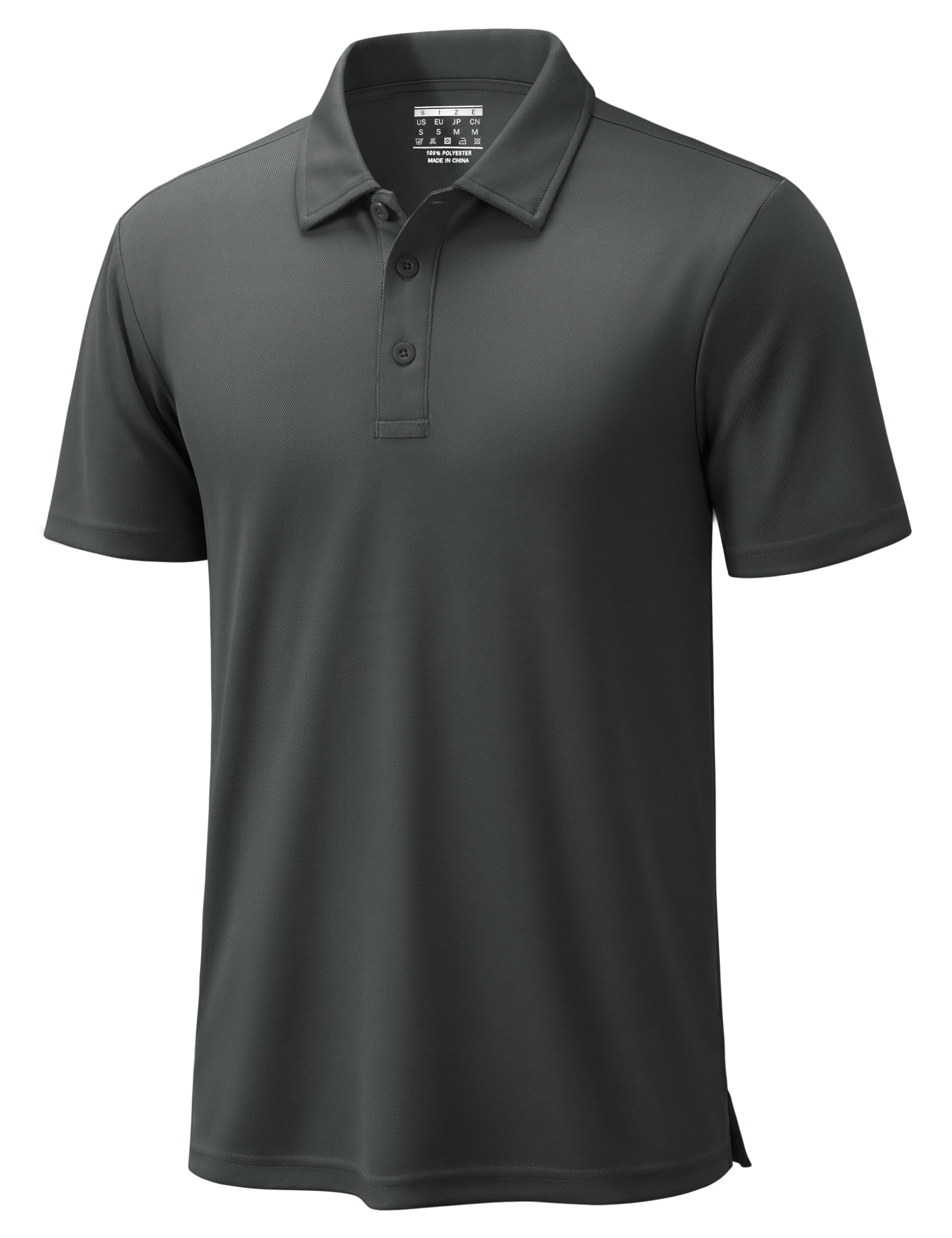 TACVASEN Poloshirt Herren Kurzarm Funktionsshirt Polohemd für Golf Atmungsaktiv Schnelltrocknendes Shirt