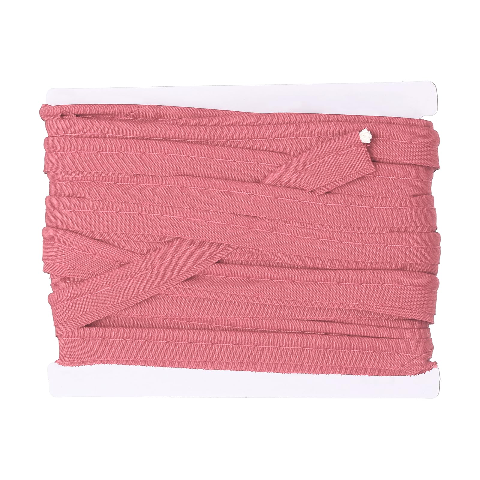 sourcing map Piping Trim Bias Tape, 3/8 Inch 6 Yards Cotton Folding Binding Tape with Welting Cord, Decorative Sewing Trim for Home Decor Sewing DIY Crafting Clothing Fabric Edge, Light Red