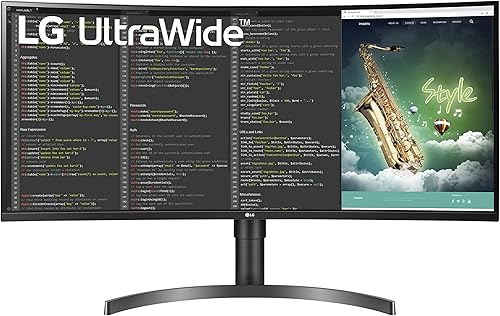 LG Monitor ultraancho 35WN75C-B de 35 pulgadas QHD (3440 x 1440), gama de colores sRGB del 99%, HDR 10, USB tipo C, AMD FreeSync, diseño