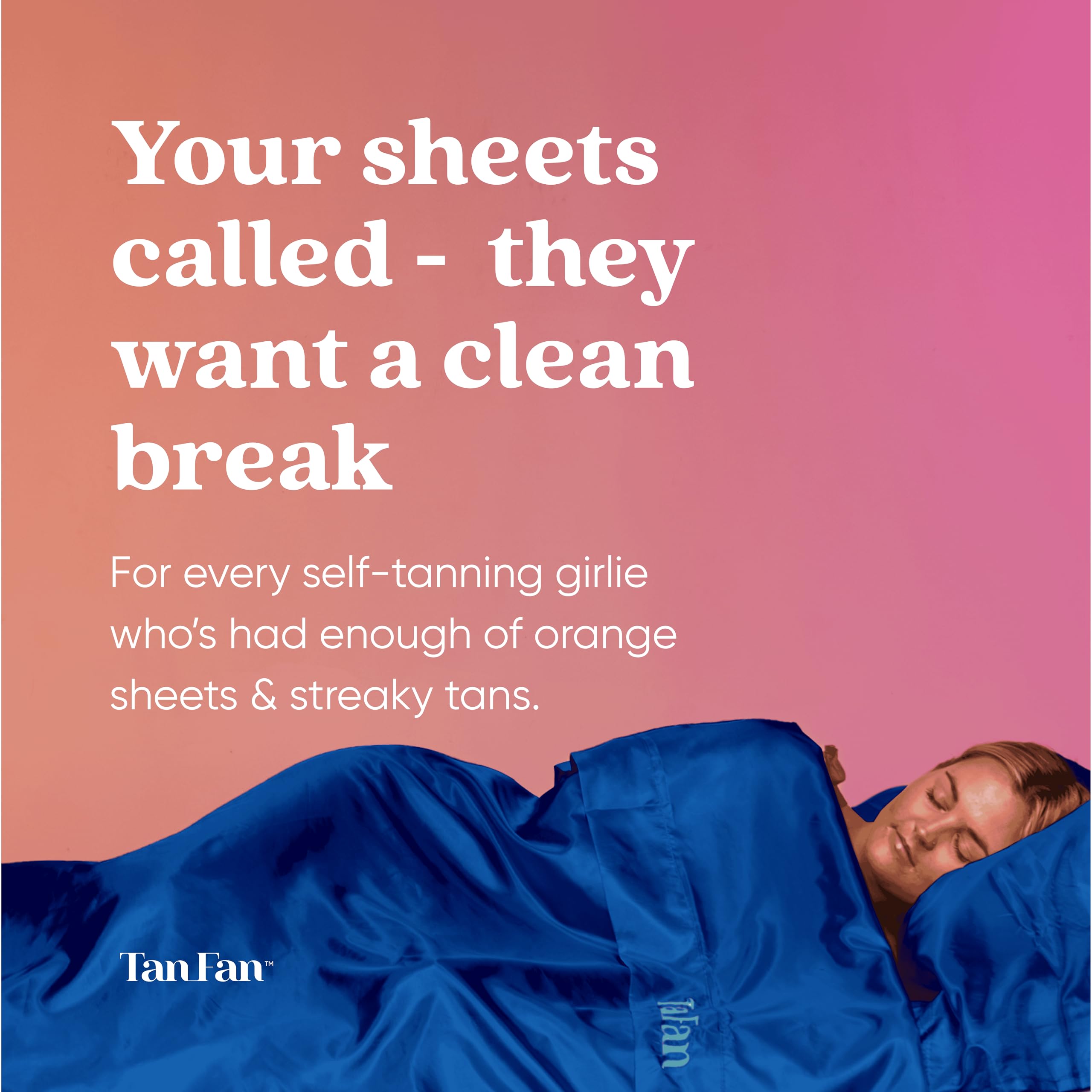 Tan Fan Saco de Dormir autobronceado, Mantiene Las sábanas limpias de Manchas de Bronceado Falso, Saco de Dormir 100% de poliéster Sedoso, no frota ni Absorbe la loción bronceadora, Ligero