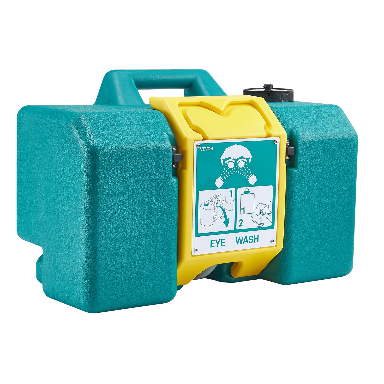 VEVOR Stazione di Lavaggio Oculare di Emergenza 535 x 245 x 355 mm Portatile con 2 Spruzzi