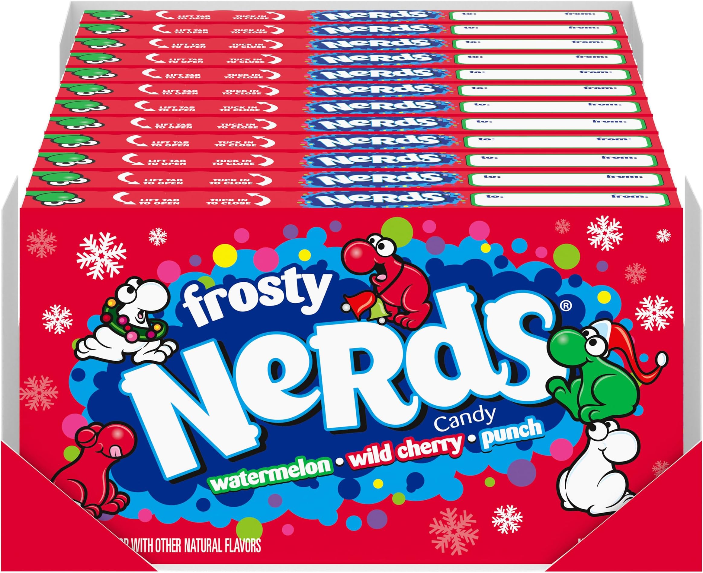 Frosty Theater Box, Watermelon, Cherry, & Punch, 5 ounce (Pack of 12) - Perfect for Stocking Stuffers, Holiday Gifting and Decorating