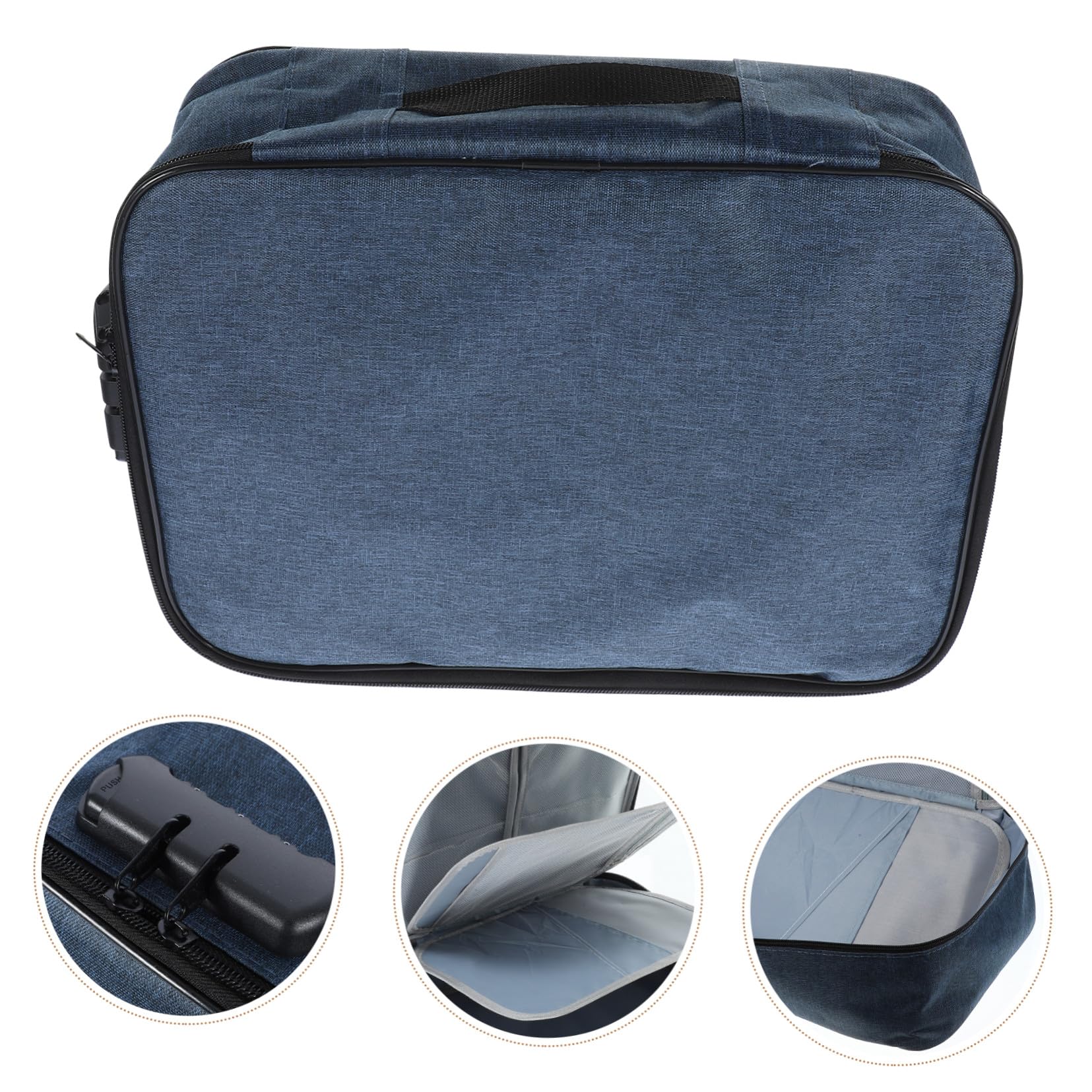 Organizer Documento da Viaggio Oxford Chiusura a Combinazione, Design Multi-strato Elegante e Capiente per Uso Quotidiano e Viaggi