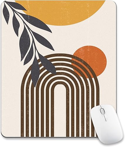 Miniatura 8 de Alfombrilla para mouse de escritorio retro naranja amarillo arco iris linda margarita Groovy Flower alfombrilla de mouse solar floral estética