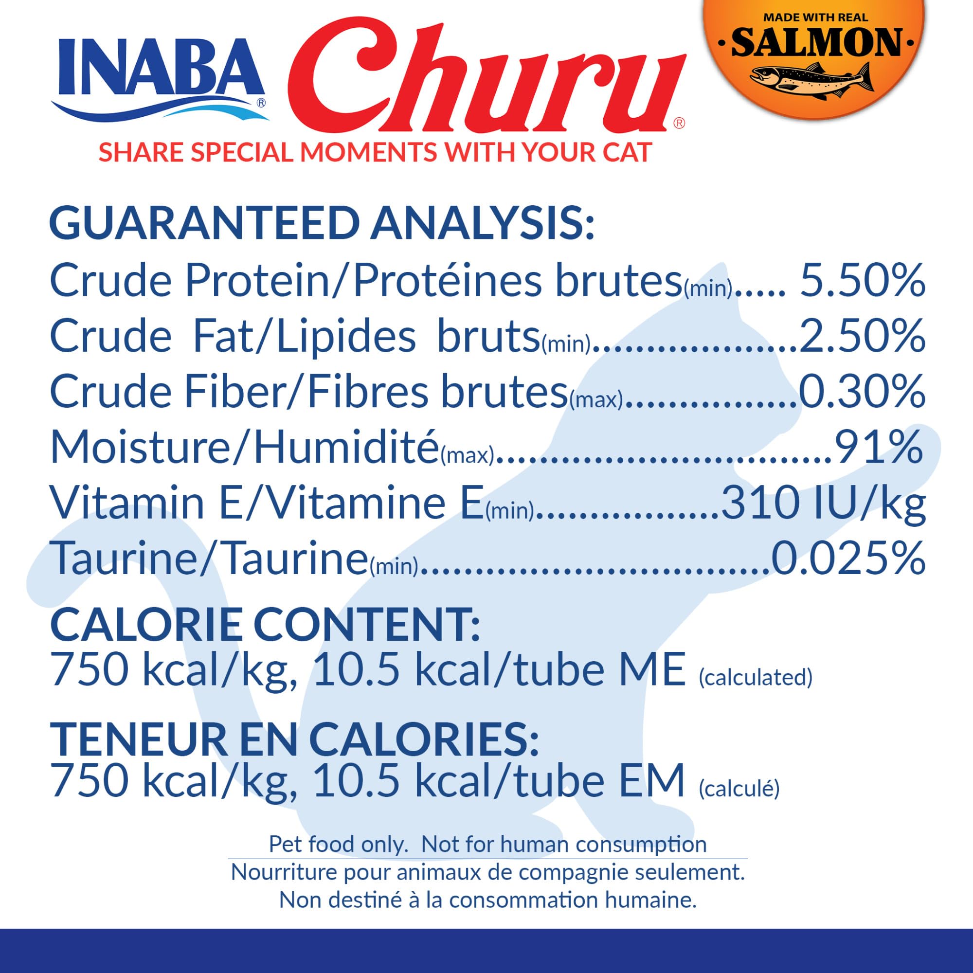 INABA Churu Cat Treats, Grain-Free, Lickable, Squeezable Creamy Purée Cat Treat/Topper with Vitamin E & Taurine, 0.5 Ounces Each Tube, 50 Tubes, Tuna & Chicken Variety: Salmon Variety 1 Count (Pack of 20)