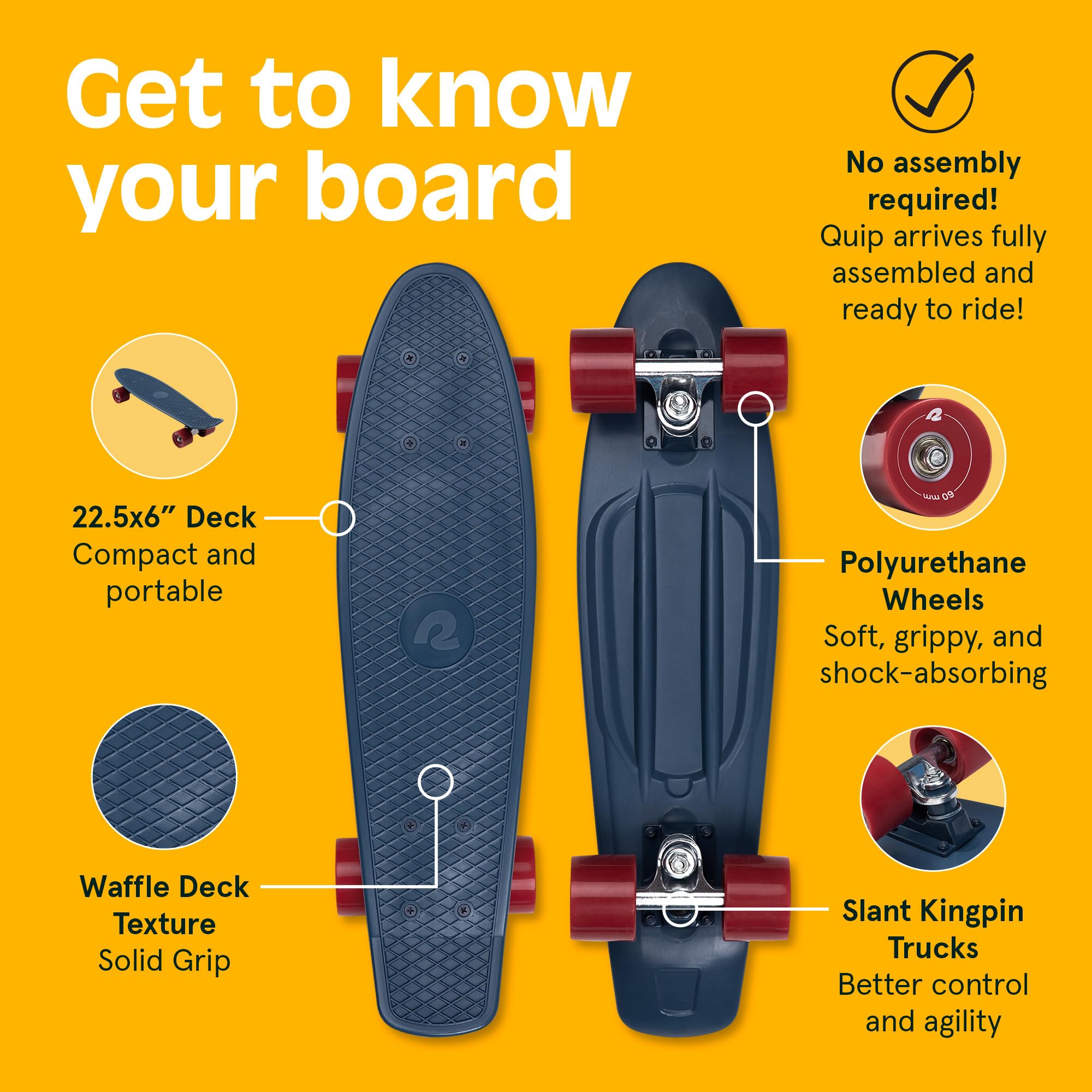 Retrospec Quip Skateboard 57,1 cm