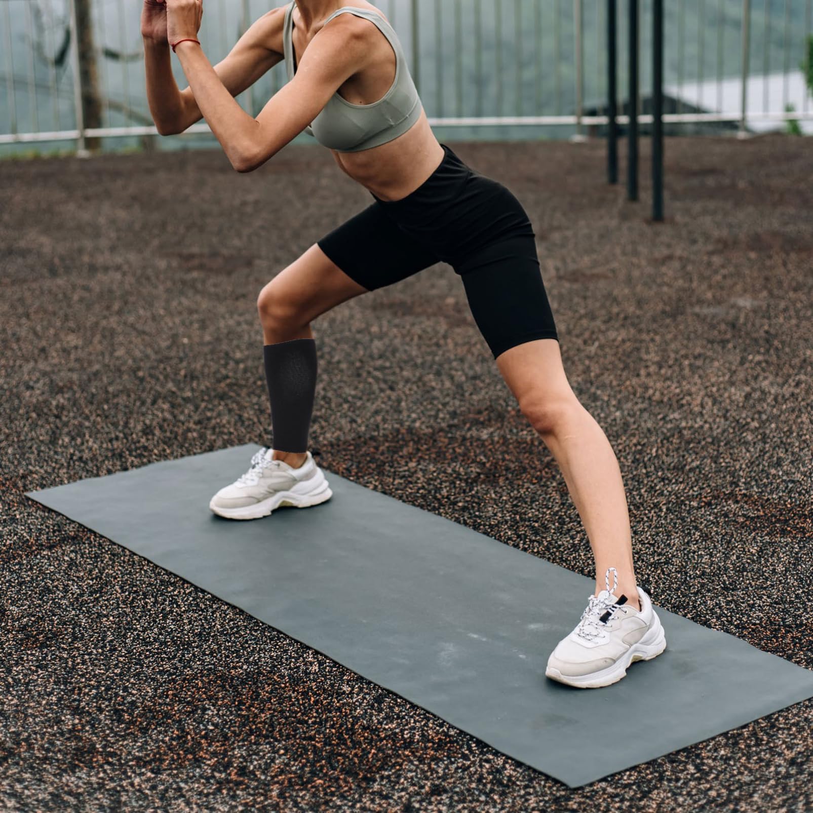 ERINGOGO 1Pair Compression Socks for Calf Support Skin Friendly Long Socks Ergonomic Design for Sports Breathable Moisture Wicking for Joggers and Athletes