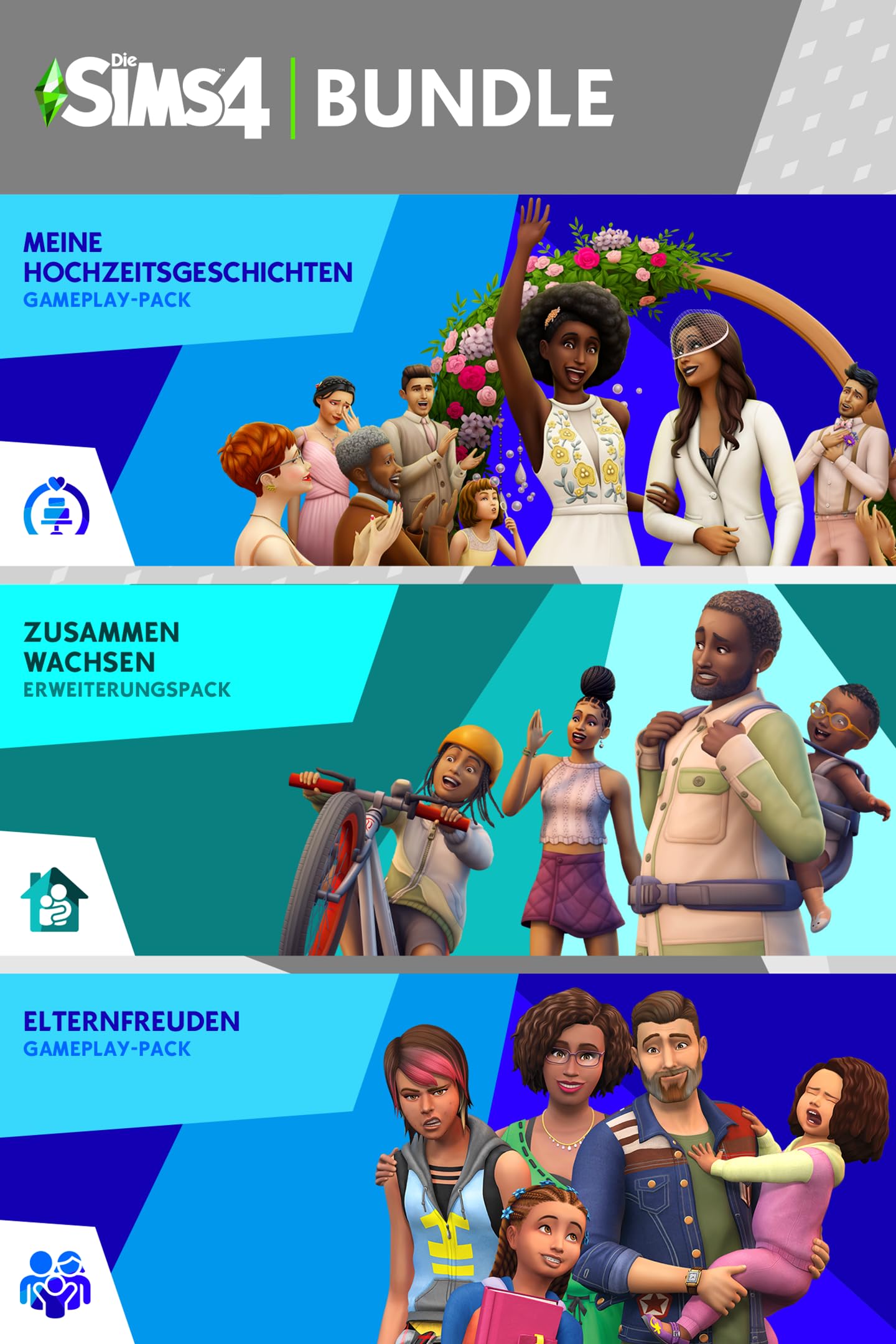 Die Sims 4 Liebe & Familie-Bundle (EP13, GP11, GP5) PCWin | Download Code EA App - Origin | VideoGame | Deutsch