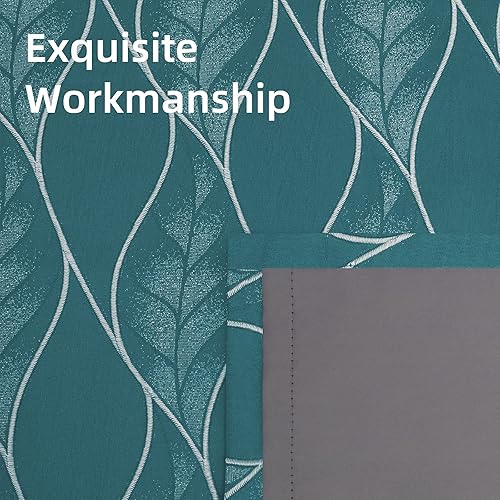 Miniatura 8 de Easy-Going Cortina jacquard 3D 100  opaca elegante cortina de ventana con bloqueo de luz para sala de estar lujosa cortina gruesa con reducción de