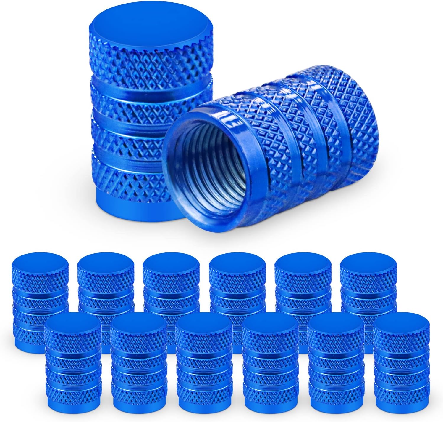 Ouzorp Car Tire Caps, 12PCS Valve Stem Caps, Universal Tire
