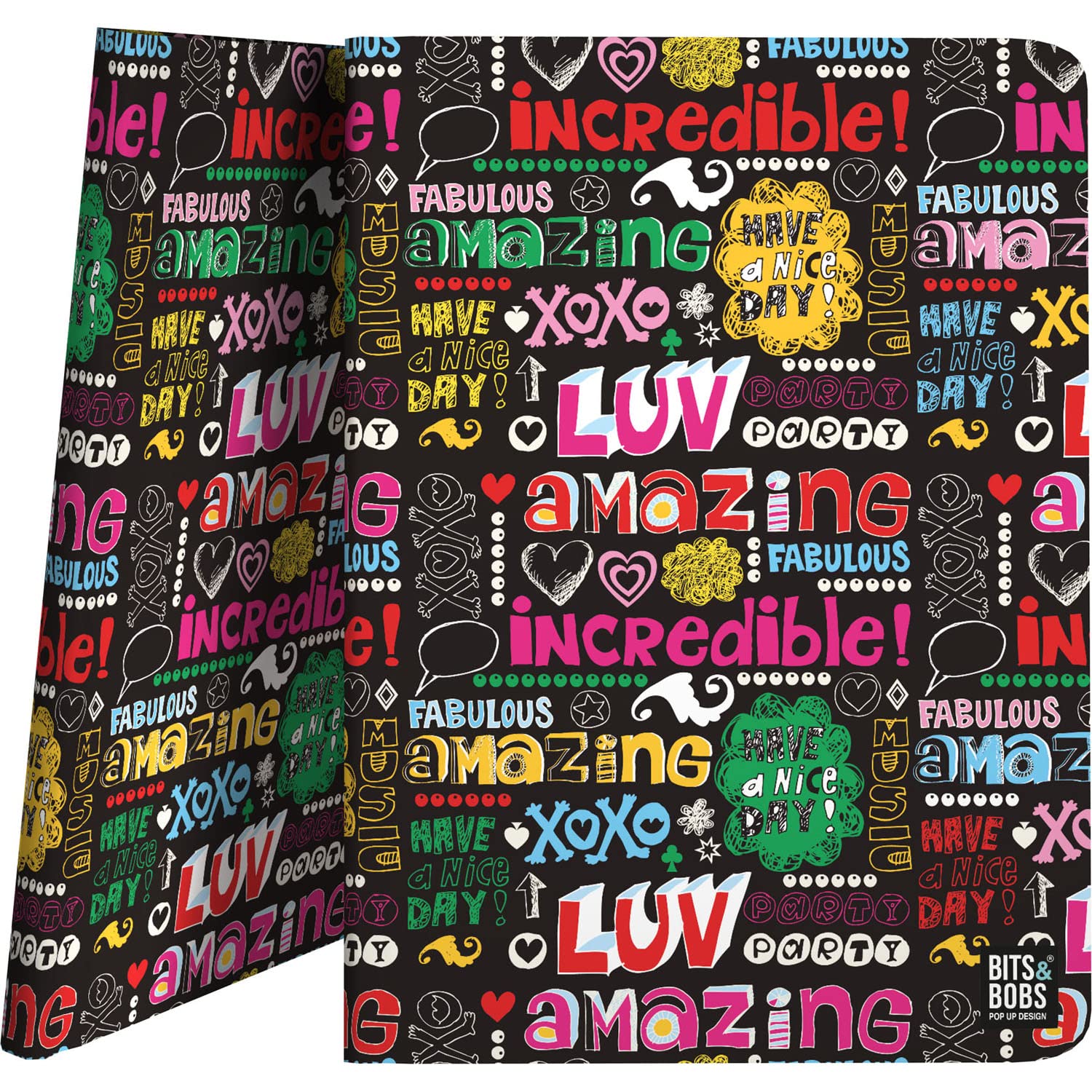 Grafoplás | A4 Clear School Folder | Flexible Covers | 30 Polypropylene Liners | Bits & Bobs Pop Up Design Nice Day Collection | Polyplas