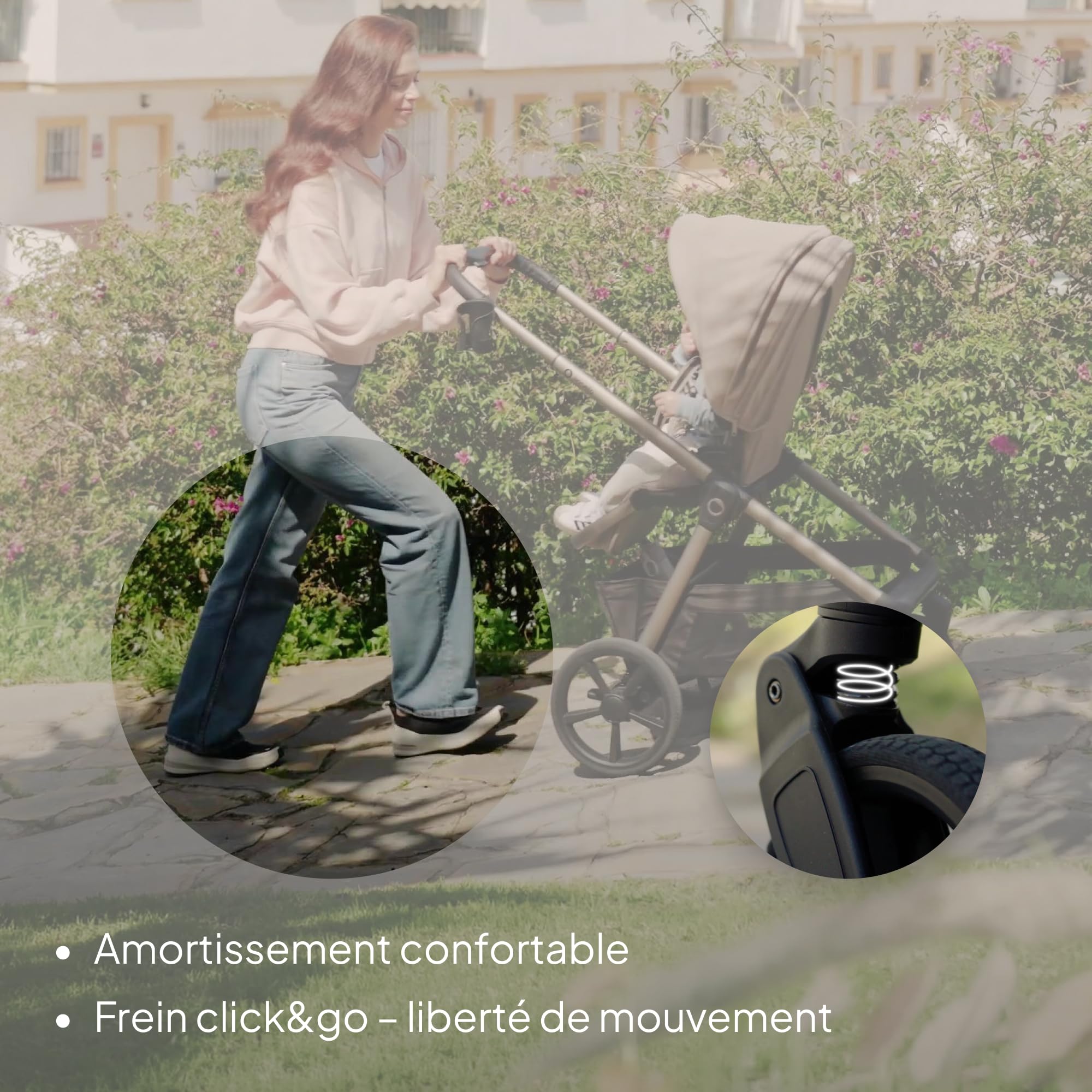LIONELO Carmine Poussette 3 en 1 3 en 1 (0-4 ans, 0-22 kg), système de voyage ADAC, nacelle et poussette, roues GravelTech, suspension, UPF50+, position allongée, aération, accessoires