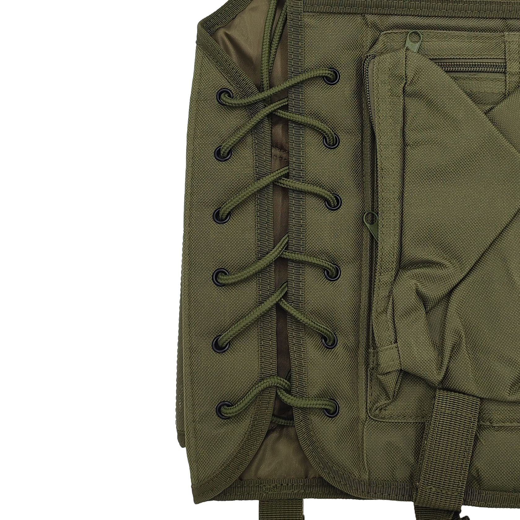 Chaleco táctico de Airsoft USMC US Army/con Funda/Paintball/Material: Tejido de Cordura de Alta Resistencia/Color: Verde (OD)