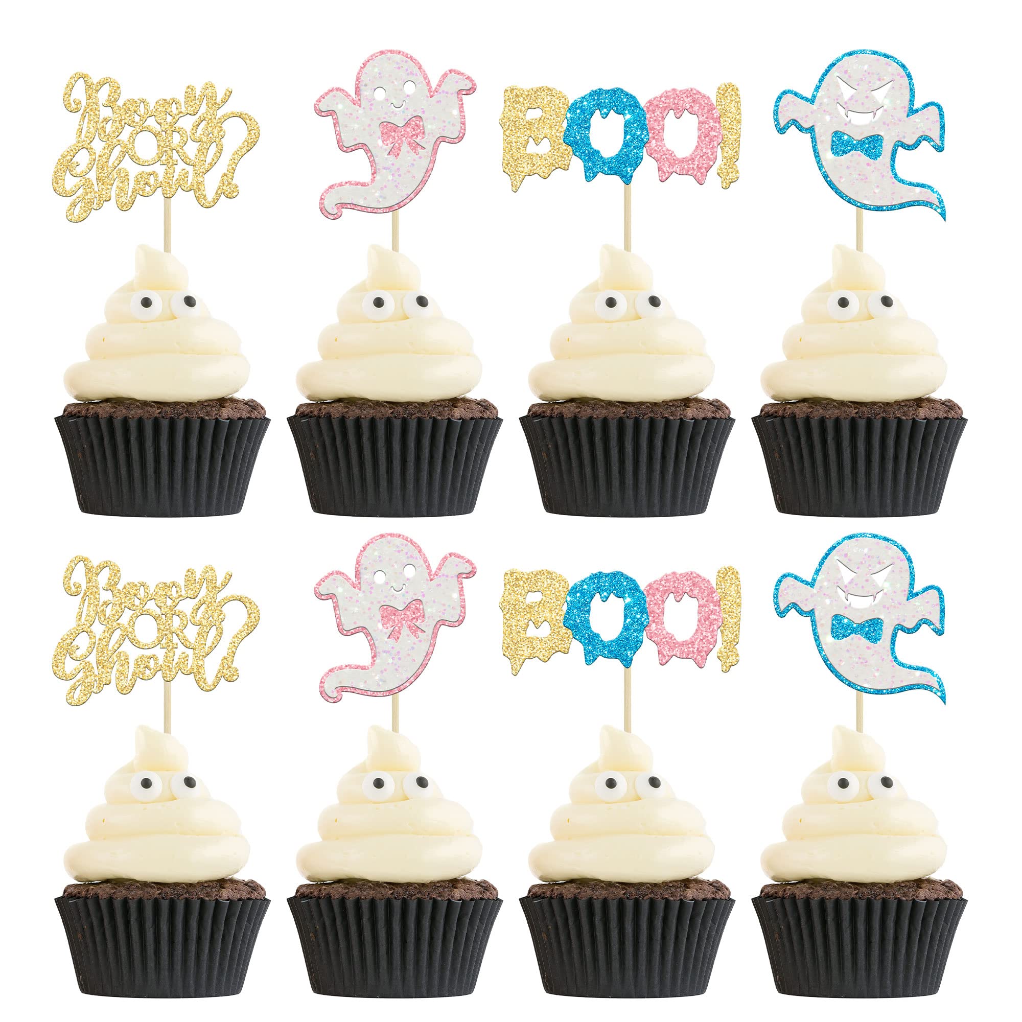 Halloween Booy o Ghoul Banner di Rivelazione di Genere per Halloween Baby Shower Ragazzo o Ragazza Decorazioni per Feste Totale 2 pezzi Ghirlande