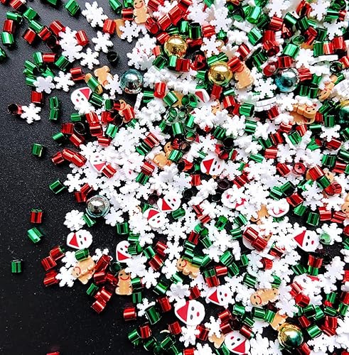 Miniatura 5 de EHOPE Sprinkles - Chispas de caramelo falso de Navidad, chispas de arcilla polimérica, rebanadas de arcilla para arte de uñas, manualidades,