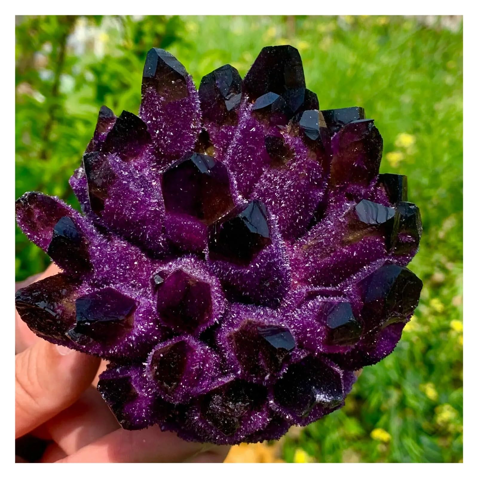 Amas de cristal de quartz violet contre le stress, spécimen naturel 300g