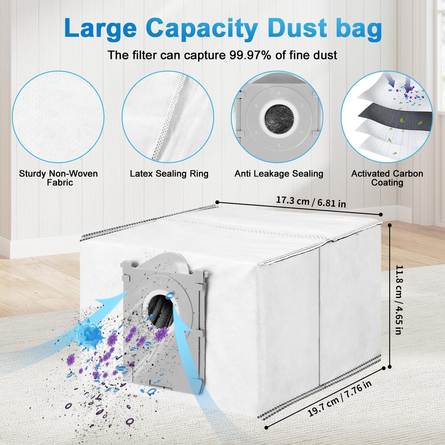 Kit Di Ricambi Per Ecovacs Deebot T80 Omni – Spazzola Principale, Rullo Mop, Filtri HEPA, Spazzole Laterali E Sacchetti Polvere, 20 Pezzi
