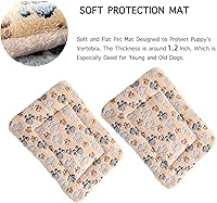 Vista 5 de 2 Pcs Pet Bed Mats. Ultra Soft Pet (Dog/Cat) Bed with Cute Prints. Reversible Faux Lambswool Kennel Pad for Medium Small Dogs and Cats. Machine