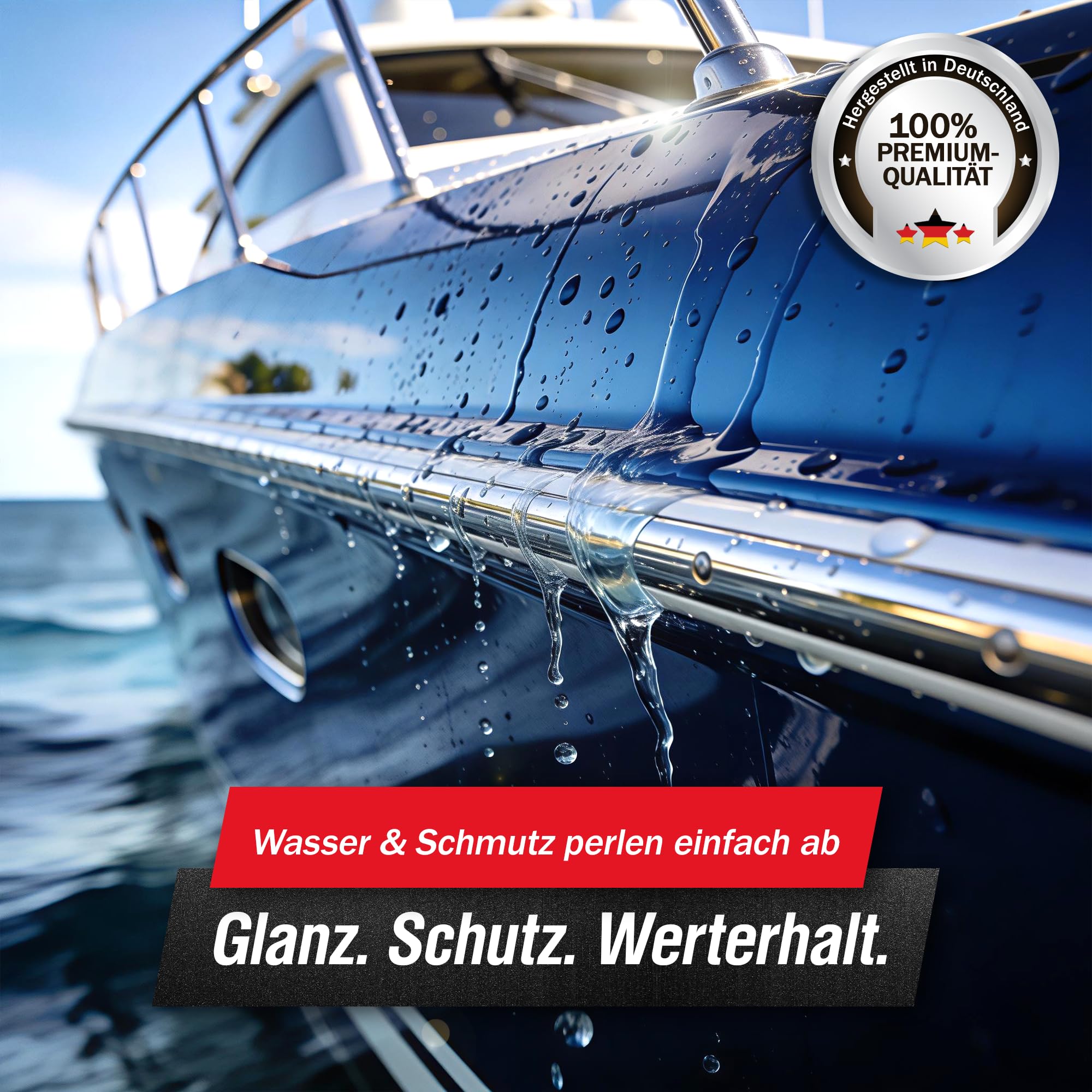 ACS3000 – Yacht Keramik Schutzversiegelung Ergänzungsset – yacht keramik versiegelung für neue Lacke, Langzeitschutz, Hochglanz Finish, Marine Beschichtung für Boote & Yachten