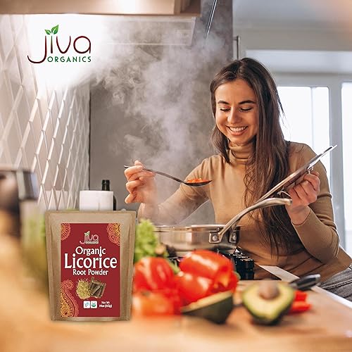 Miniatura 6 de Jiva Organics Polvo de raíz de regaliz de 1 libra a granel (16 onzas), alimento puro y grado de belleza, Glycyrrhiza glabra - Mulethi - Yashtimadhu