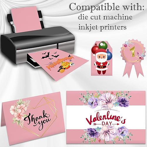 Miniatura 10 de Gondiane 24 hojas de papel de cartulina crema de 8.5 x 11 pulgadas para tarjetas de bricolaje, invitaciones, álbumes de recortes y otras