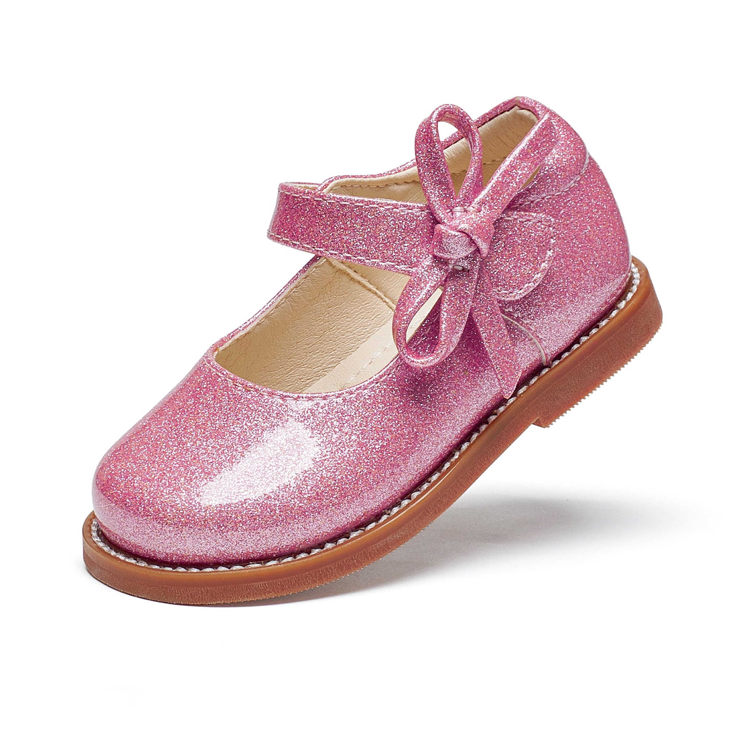 PHIRAMIN Toddler Girl Mary Jane Student Oxford Shoes-Little Girl School Uniform Shoes for Wedding Party