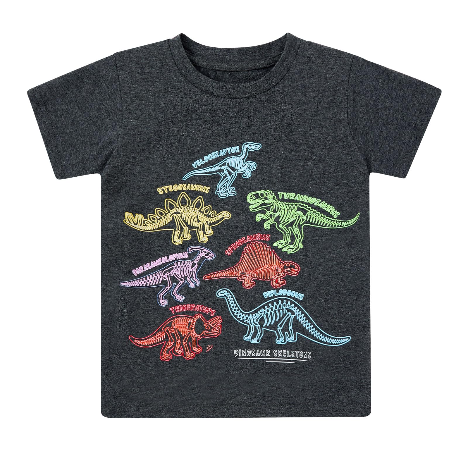 Lovekider 2-5 Years Toddler Boys Dinosaur Shirt Short Sleeve Graphic T Shirt Cotton Summer Tee