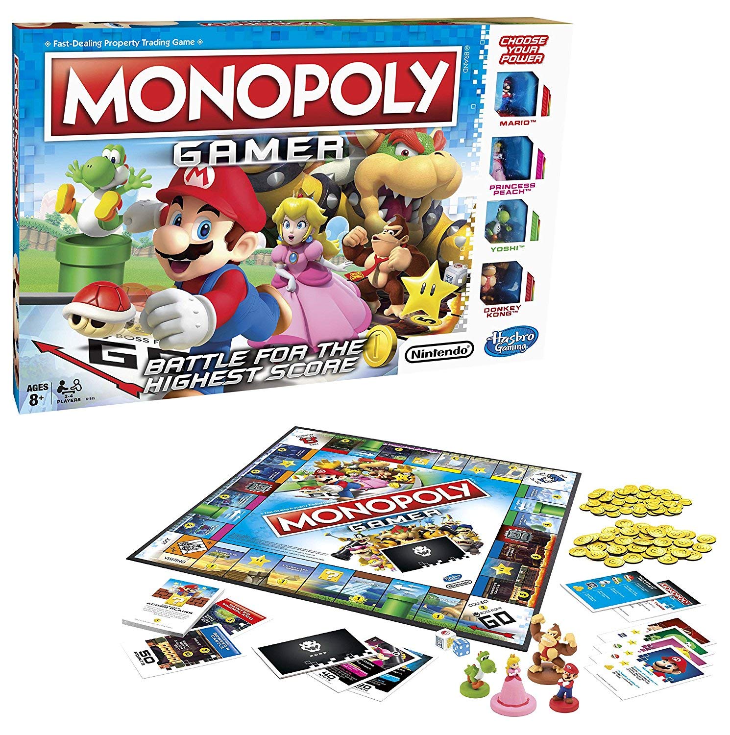Hasbro Monopoly Gamer Board Game - Nintendo Board Game - 2-4 Players - Ages 8 and Up