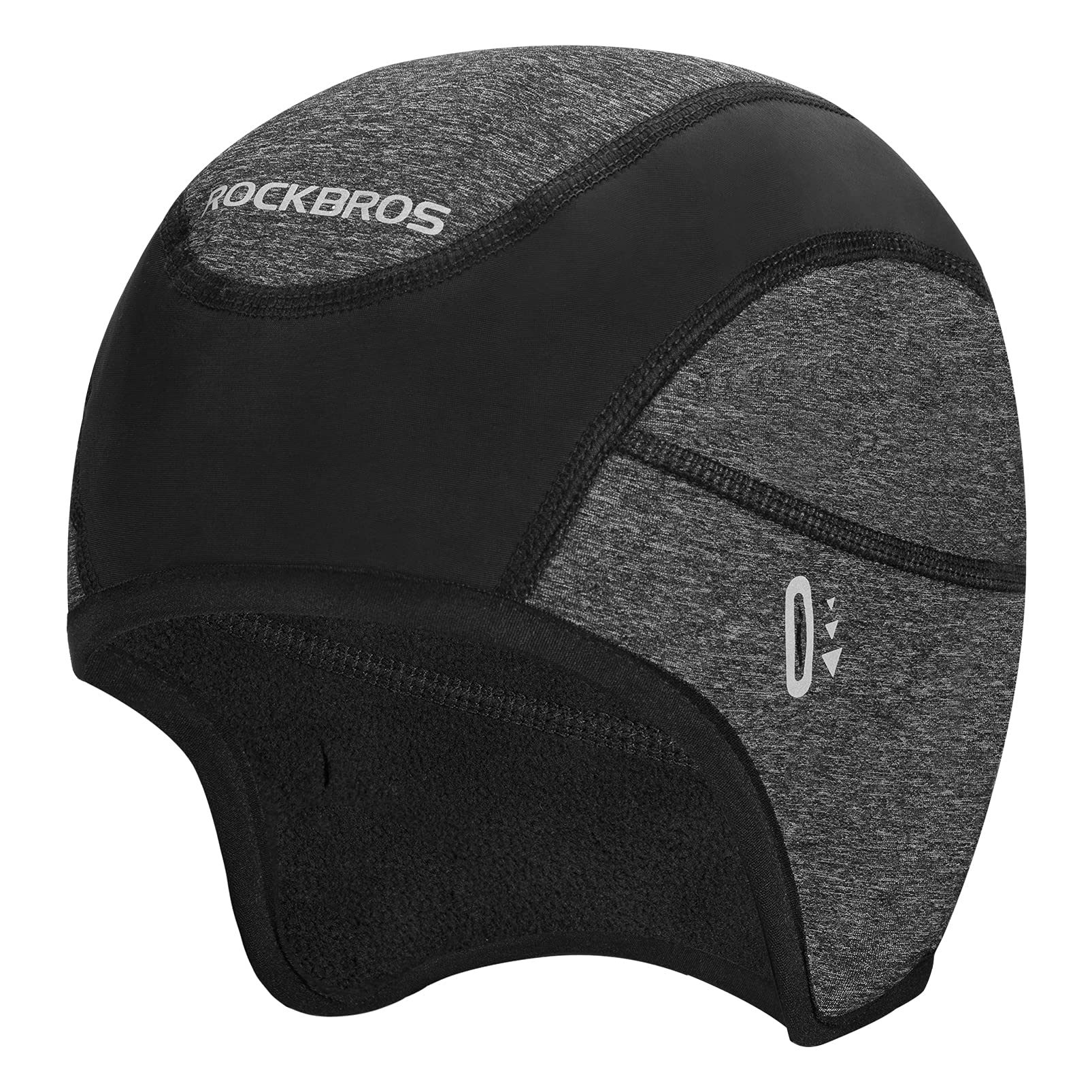 ROCKBROSCycling Skull Cap Thermal Windproof Cycling Hat High Elasticity Sports Beanie Black with Sunglasses Holes for Running, Hiking, Cycling, Skiing