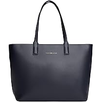 Tommy Hilfiger Donna Borsa Tote Bag Logotape con Zip, Blu (Space Blue Corp), Taglia Unica