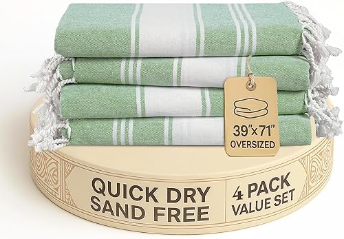 Vista 46 de LANE LINEN Toalla de Playa, Paquete de 2 Toallas de Playa de Gran Tamaño, 39"x71", Toallas de Piscina de Secado Rápido para Adultos, Absorbentes a