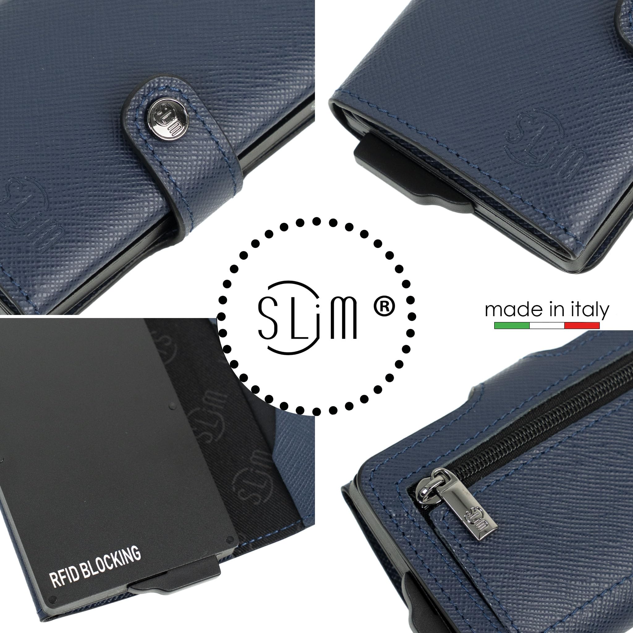 SLim Porta Carte di Credito Schermato Portafoglio Uomo Rfid Portatessere Anticlonazione Donna Portacarte Uomo