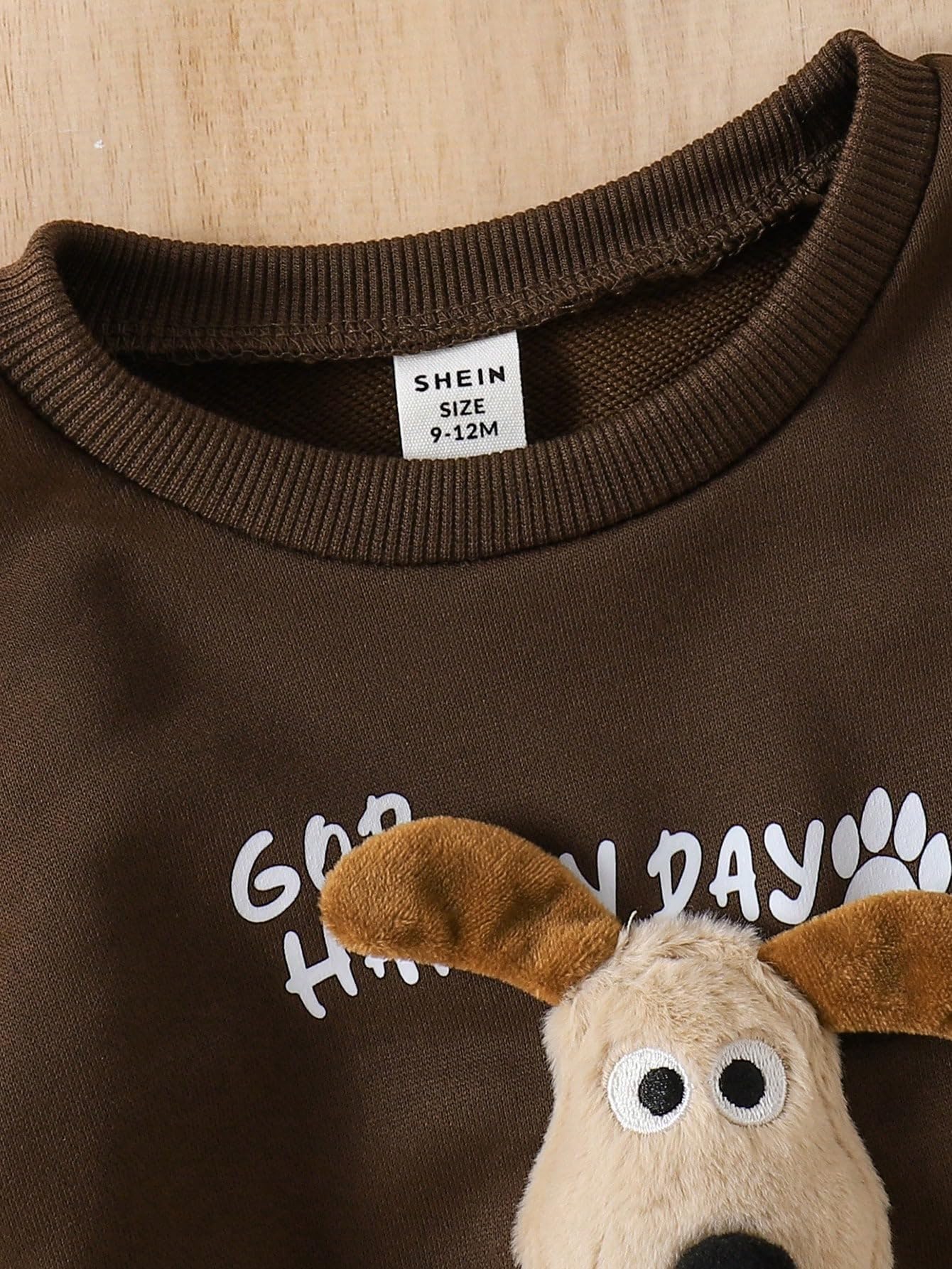 Lymio Kids Sweatshirt | Sweatshirt for Kids | Comfortable Boys T-Shirt | Unisex Baby Full Sleeve Top (Kids-10-Brown) | Age 12-18 Months 2