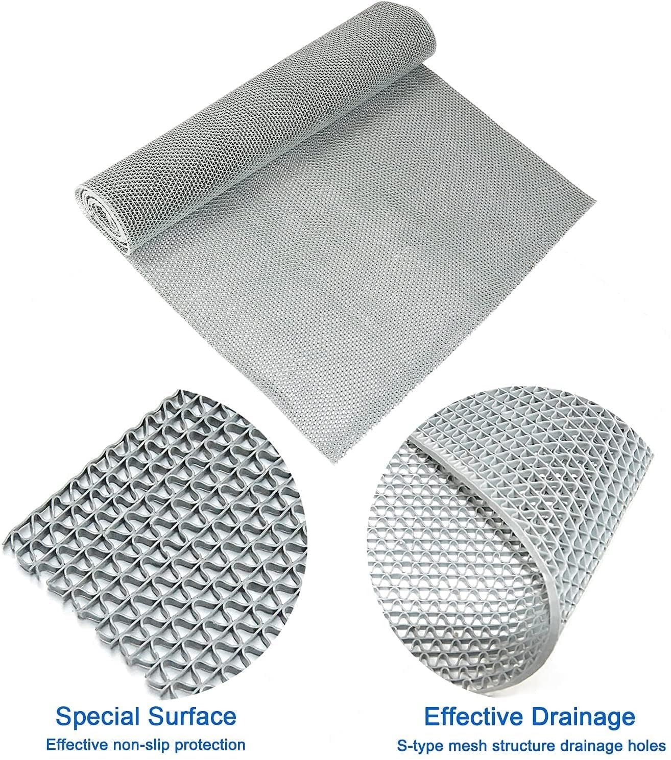 Drainage Bodenmatte PVC Duschmatte 5mm Dicke, rutschfest Kommerzielle Matte, Antirutschmatte Duschmatte Mesh Hohlmatte for Nassbereich Küche Schwimmbad Waschraum Restaurant,0,9-1,4m, 1-20m,(1.4*20m)