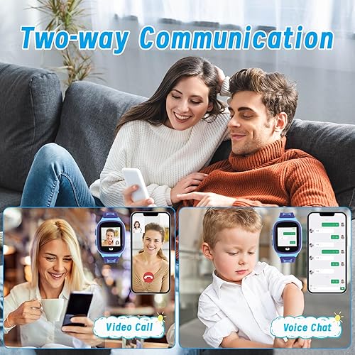 Miniatura 3 de wsgpxtybb 4G Kids Smart Watch with GPS Tracker,Smartwatch for Kid with Video Call Voice Chat SOS Camera Alarm Clock Puzzle Games WiFi Tracker HD