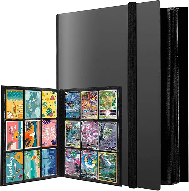 Album Carte Collezionabili 360 - Raccoglitore Impermeabile per Figurine Pokemon, Yugioh, MTG