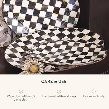 Amazon.com | MACKENZIE-CHILDS Enamel Oval Platter, Serving Plate