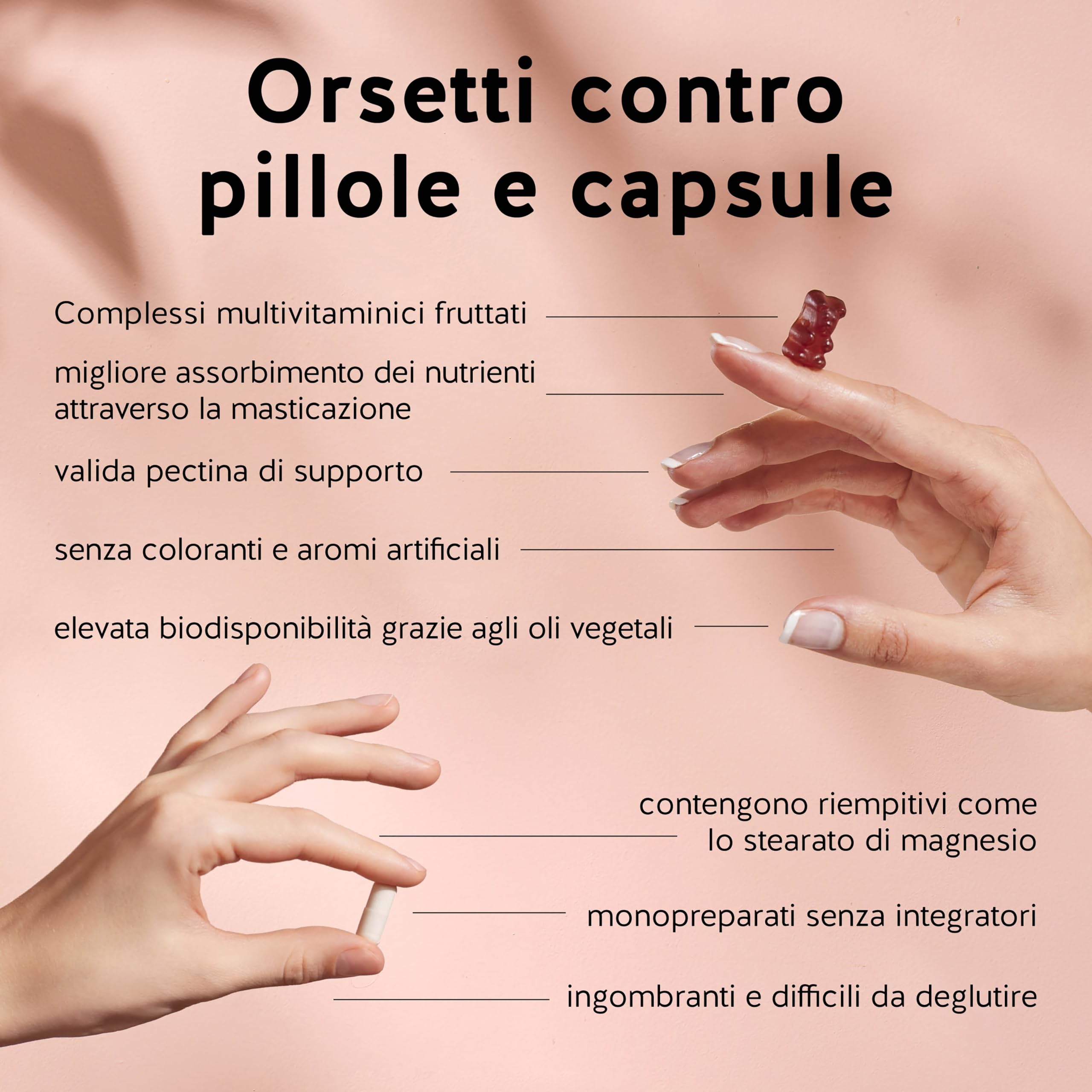 Orsetti gommosi alla barbabietola - energia e salute del cuore - Con 200 mg di estratto di barbabietola - Vitamine B12, B3, B1 e Q10-60 pezzi - Vegan - Senza zucchero - Bears with Benefits