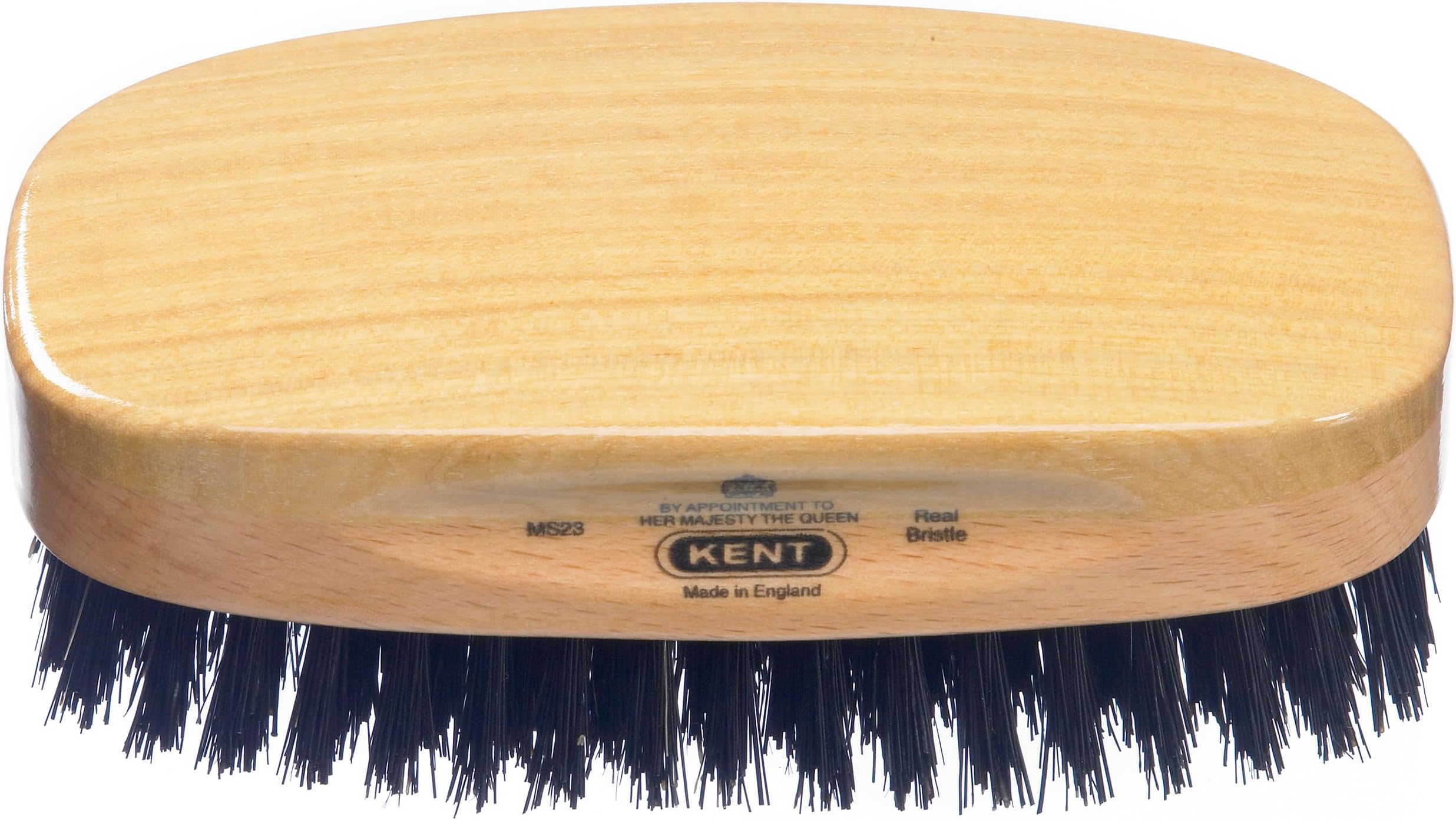 MS23 Rectangular Satin and Beech Wood Pure Black Bristle Brush (PACK OF 1)