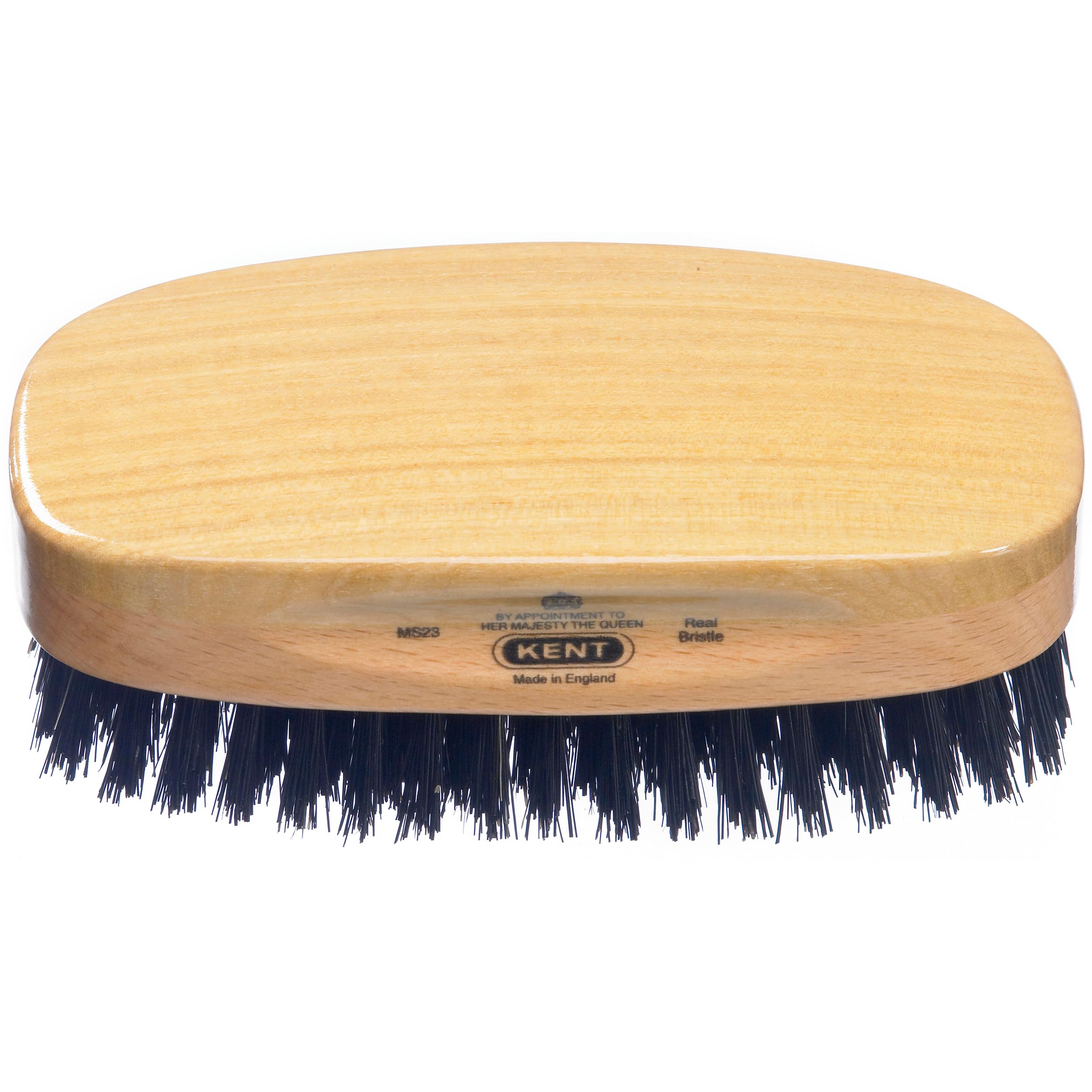 MS23 Rectangular Satin and Beech Wood Pure Black Bristle Brush (PACK OF 1)