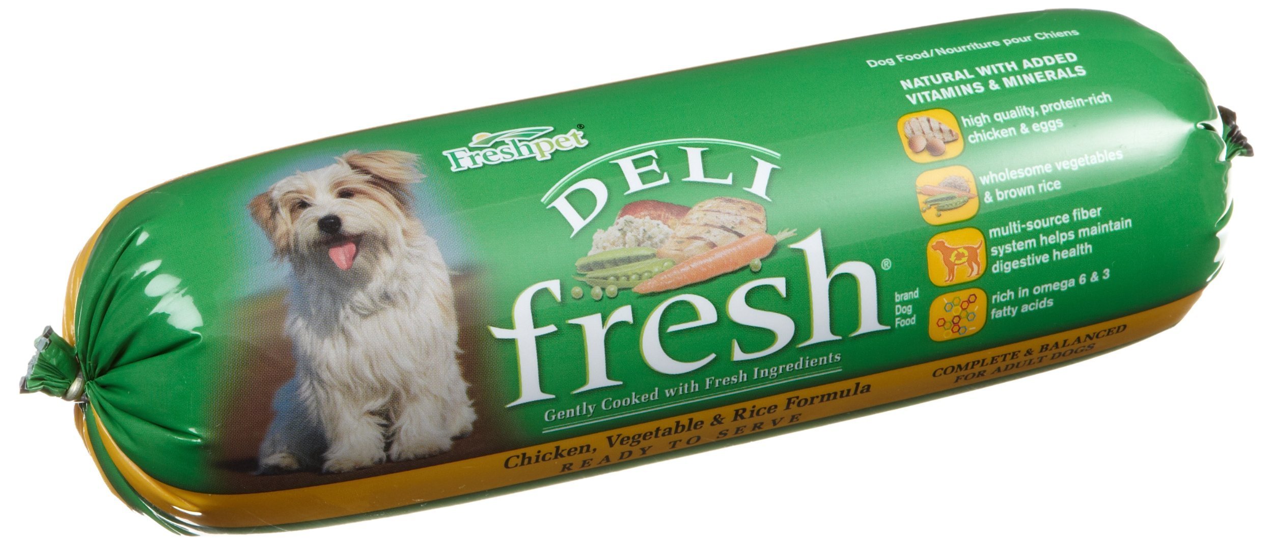 Deli Fresh Gently Cooked Adult Dog Food, Chicken, Vegetable & Rice 2-Pound Tubes (Pack Of 4)