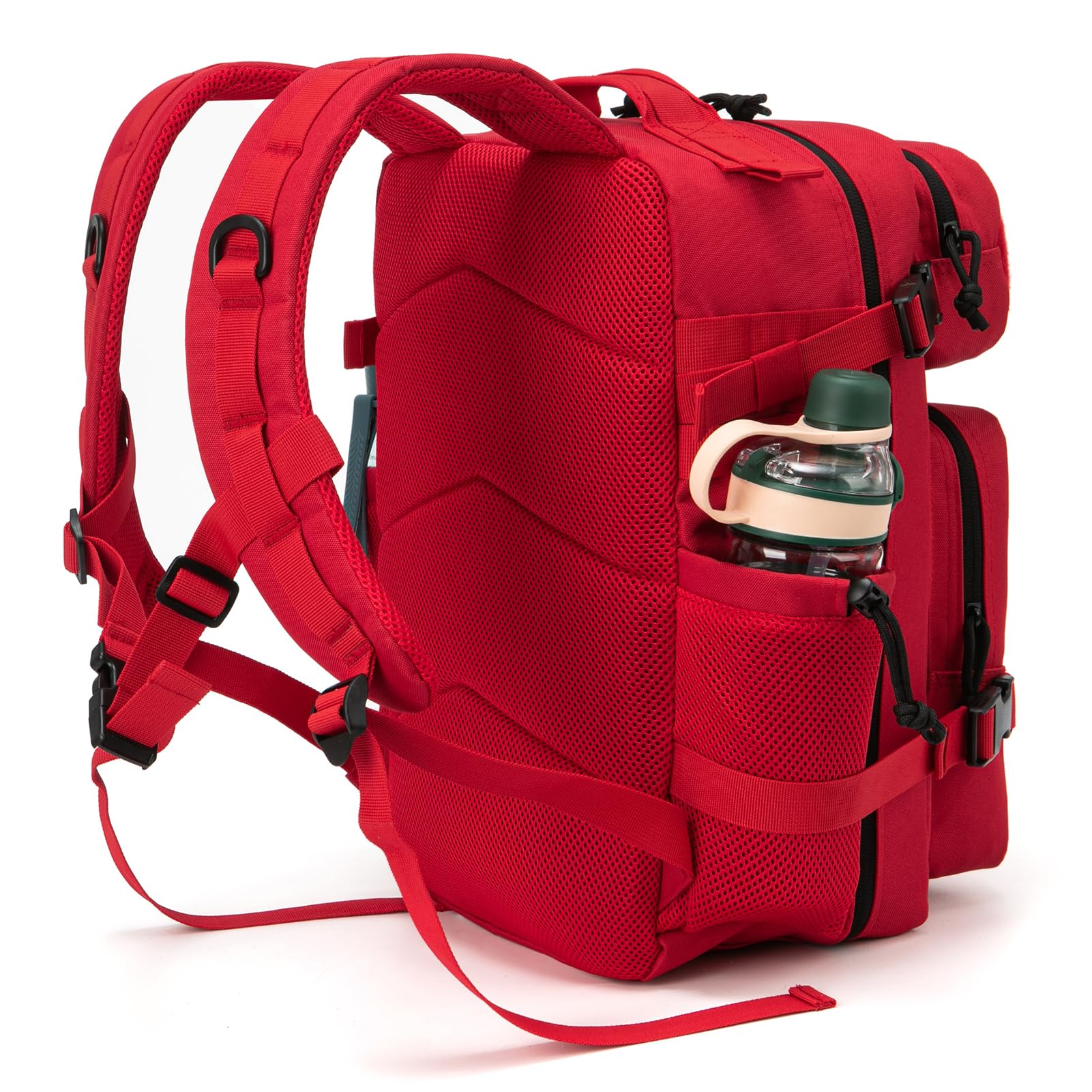 QT&QY Sac à dos tactique militaire 25L/45L Molle Sac de jour Randonnée avec porte-bouteille