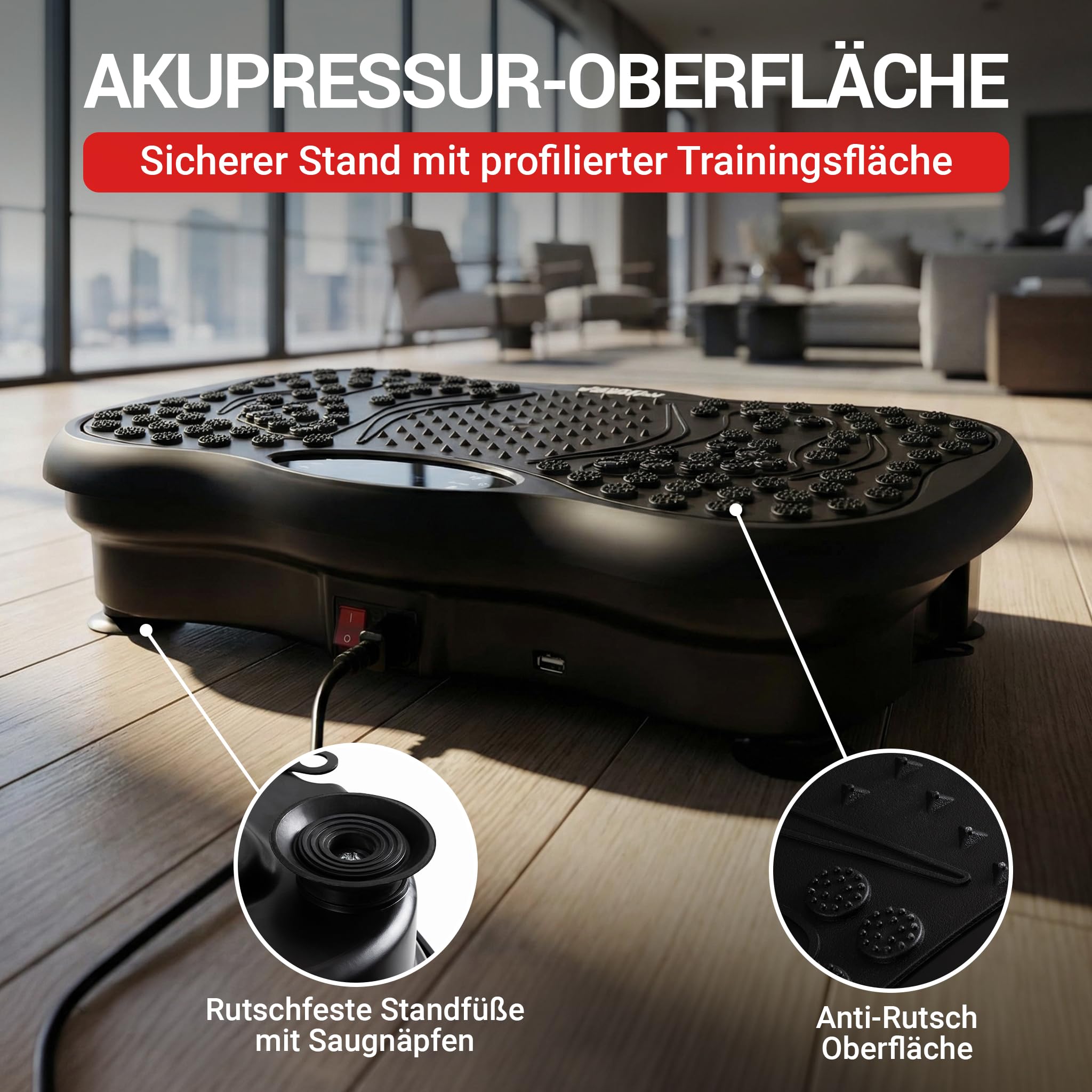 Miweba Sports Vibrationsplatte | 𝟓 𝐉𝐀𝐇𝐑𝐄 𝐆𝐀𝐑𝐀𝐍𝐓𝐈𝐄 - Massagegerät - Abnehmen - Fitnessgeräte für Zuhause - Fitness - Vibration Plate - Fettverbrenner - Muskelaufbau - Workout