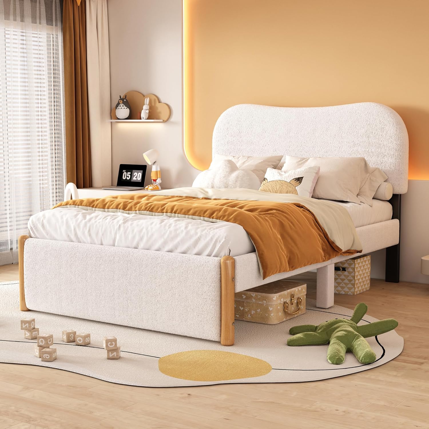 GM Ultra Children's Bed Upholstered Bed 140 x 200 cm, Youth Bed Double