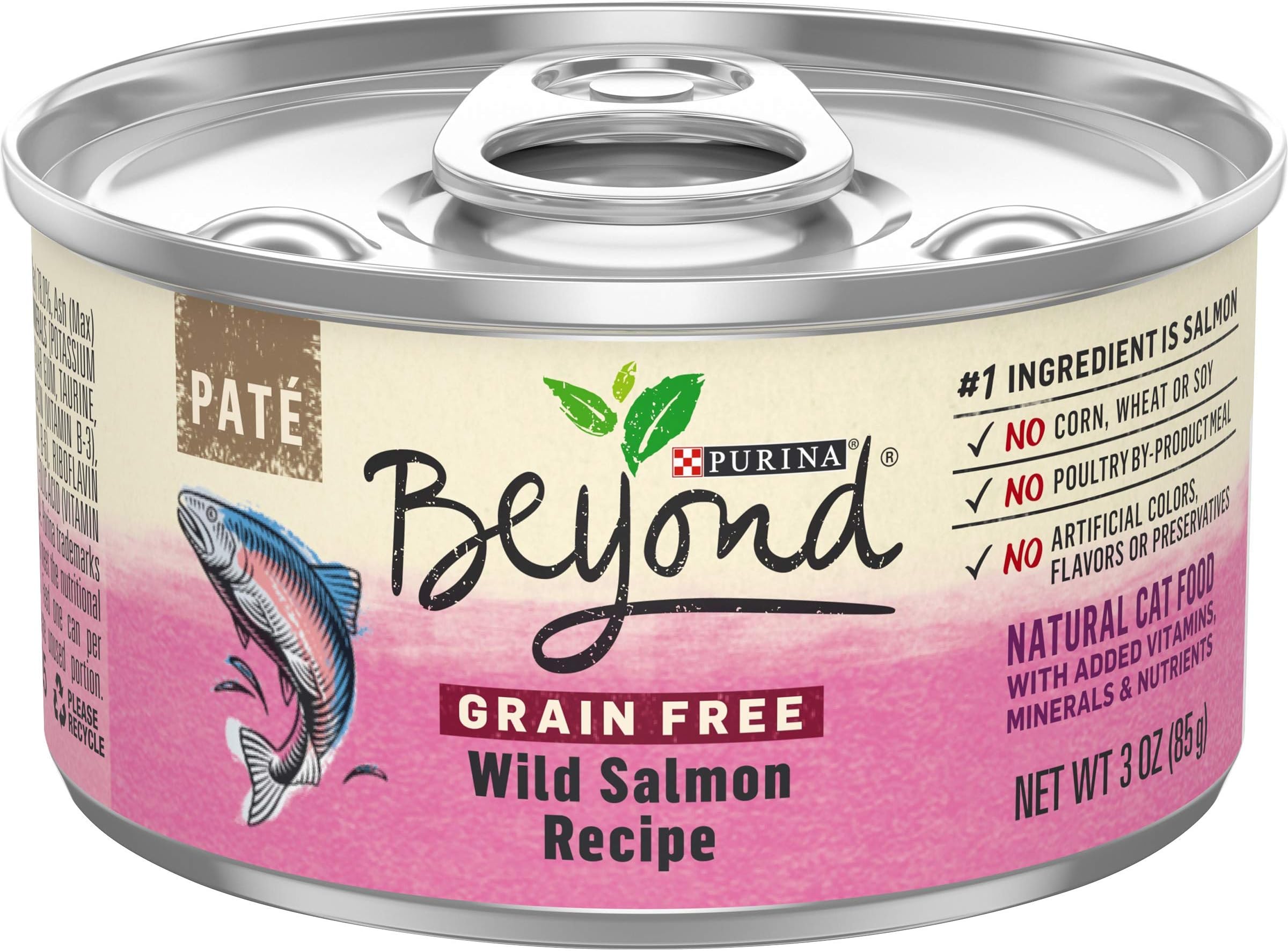 Purina Beyond Wild Salmon Recipe Grain Free Wet Cat Food Pate - (Pack of 12) 3 oz. Cans
