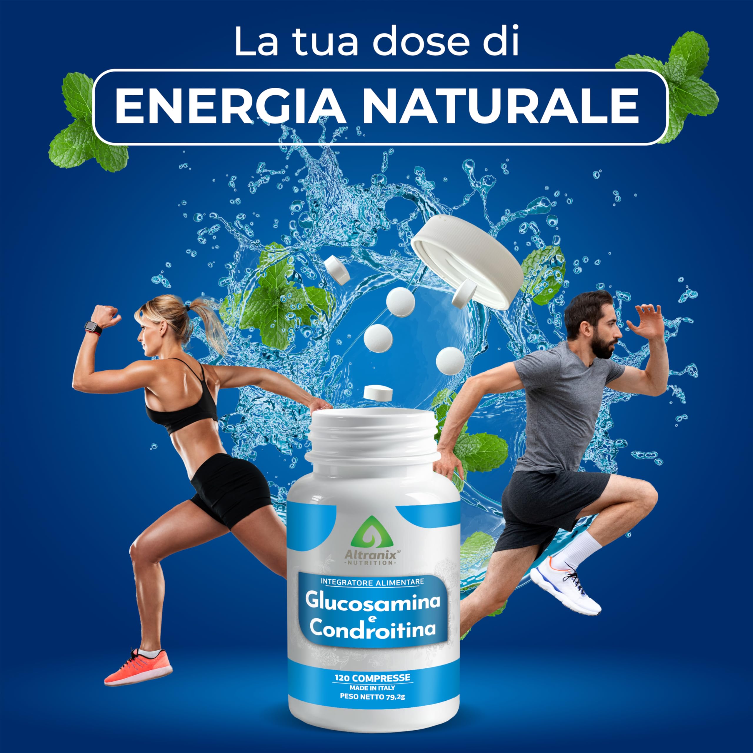 Glucosamina Condroitina – 120 Compresse – Integratore Articolazioni e Cartilagini – Supporto Naturale per il Benessere Articolare