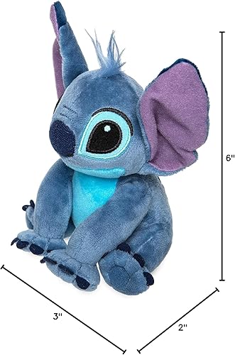 Miniatura 4 de Disney Stitch Plush – Mini puf de 6 pulgadas, Lilo y Stitch, peluche de alienígena con orejas grandes y textura mullida, adecuado para todas las