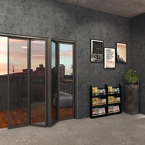 Miniatura 4 de Papel tapiz de hormigón azul extra ancho de gran tamaño para despegar y pegar, papel de pared de cemento industrial, vinilo gris grueso mate de 48 x